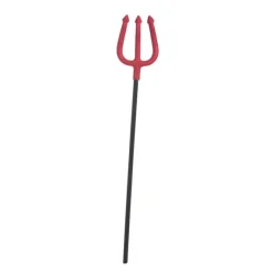 Disfrazzes Armas, Espadas Y Escudos Disfraces|Accesorios Halloween Y Terror ^Tridente rojo con Purpurina de 80 cm