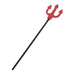 Disfrazzes Armas, Espadas Y Escudos Disfraces|Accesorios Halloween Y Terror ^Tridente Rojo y negro eva infantil 58 cm