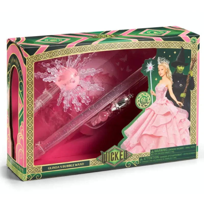 The Noble Collection Complementos Para Disfraces|Disfraces Cine^Varita burbujas de Glinda Wicked