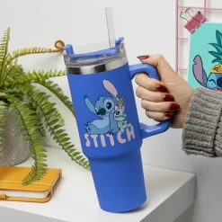 Paladone Products Películas Y Personajes De Disney ·Lilo Y Stitch|Disney Hogar^Vaso de Viaje Térmico con Pajita 900ml Stitch