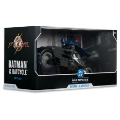 McFarlane Toys Regalos De Superhéroes Dc|Figuras Dc^Vehículo Batcycle con Batman de DC Multiverse -
