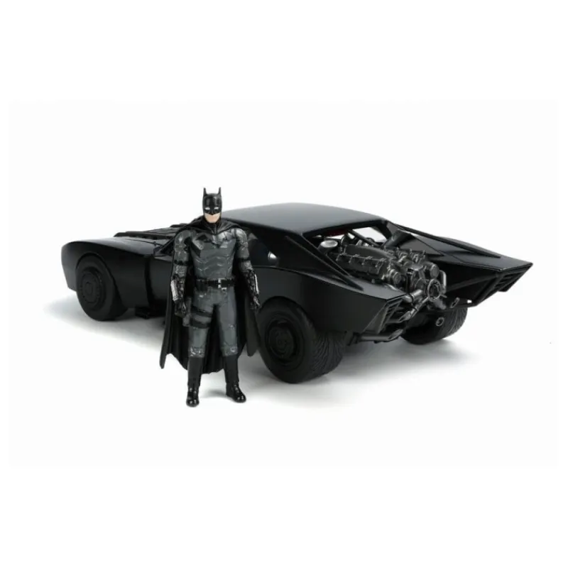 Jada Toys Regalos De Superhéroes Dc|Figuras Dc^Vehículo Batmobile 1/18 Batman con Figura 7 cm