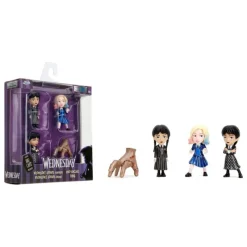 Jada Toys Miércoles Addams^Wednesday Pack de 4 Figuras Nano Metalfigs Diecast Wave 1
