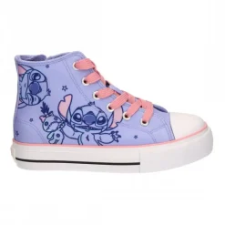 Cerdá Kids Disney Para Niñas|Calzado Kids^Zapatilla Alta de Loneta Vulcanizada Stitch
