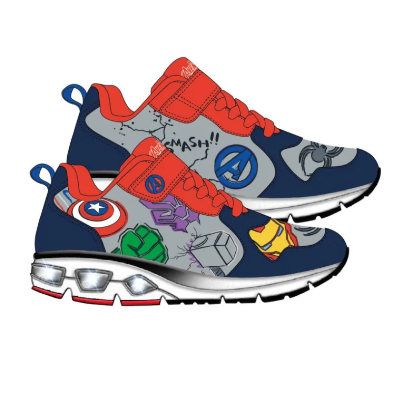 Clearance Zapatillas Deportivas Avengers con Luces para Niños Niños Marvel Y Dc Para Niños|Calzado Kids