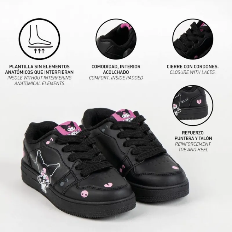 Zapatillas Deportivas Hello Kitty Kuromi con Suela de PVC Calzado Kids