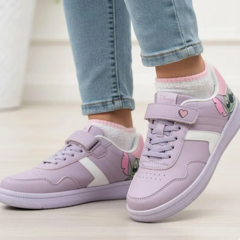 Discount Zapatillas Deportivas Niña Stitch Lila con Suela PVC Disney Para Niñas|Calzado Kids