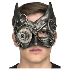 Disfrazzes Accesorios Halloween Y Terror ^Antifaz con forma de Gato Steampunk