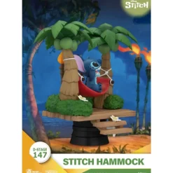 Beast Kingdom Películas Y Personajes De Disney ·Lilo Y Stitch|Figuras Disney De Colección ^Lilo & Stitch Diorama PVC D-Stage Stitch Hammock 13 cm