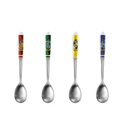 Best Set de 4 Cucharas para Café Harry Potter con Licencia Oficial Hufflepuff|Ravenclaw