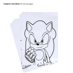 Best Set de Papelería Coloreable Sonic Prime Para El Cole